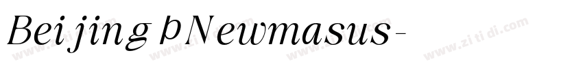 Beijing | Newmasus字体转换